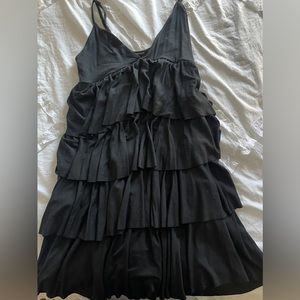 Black mini flowy dress F21